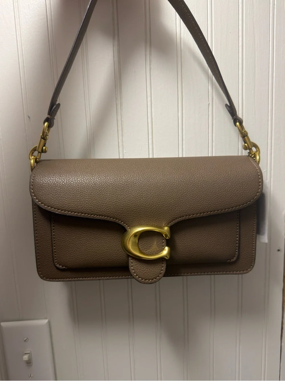 Coach Tabby 26 Shoulder Bag Dark Stone Pebbled Leather